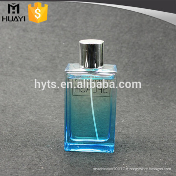 Bouteille de parfum en verre vide bleu dégradé de 100ml